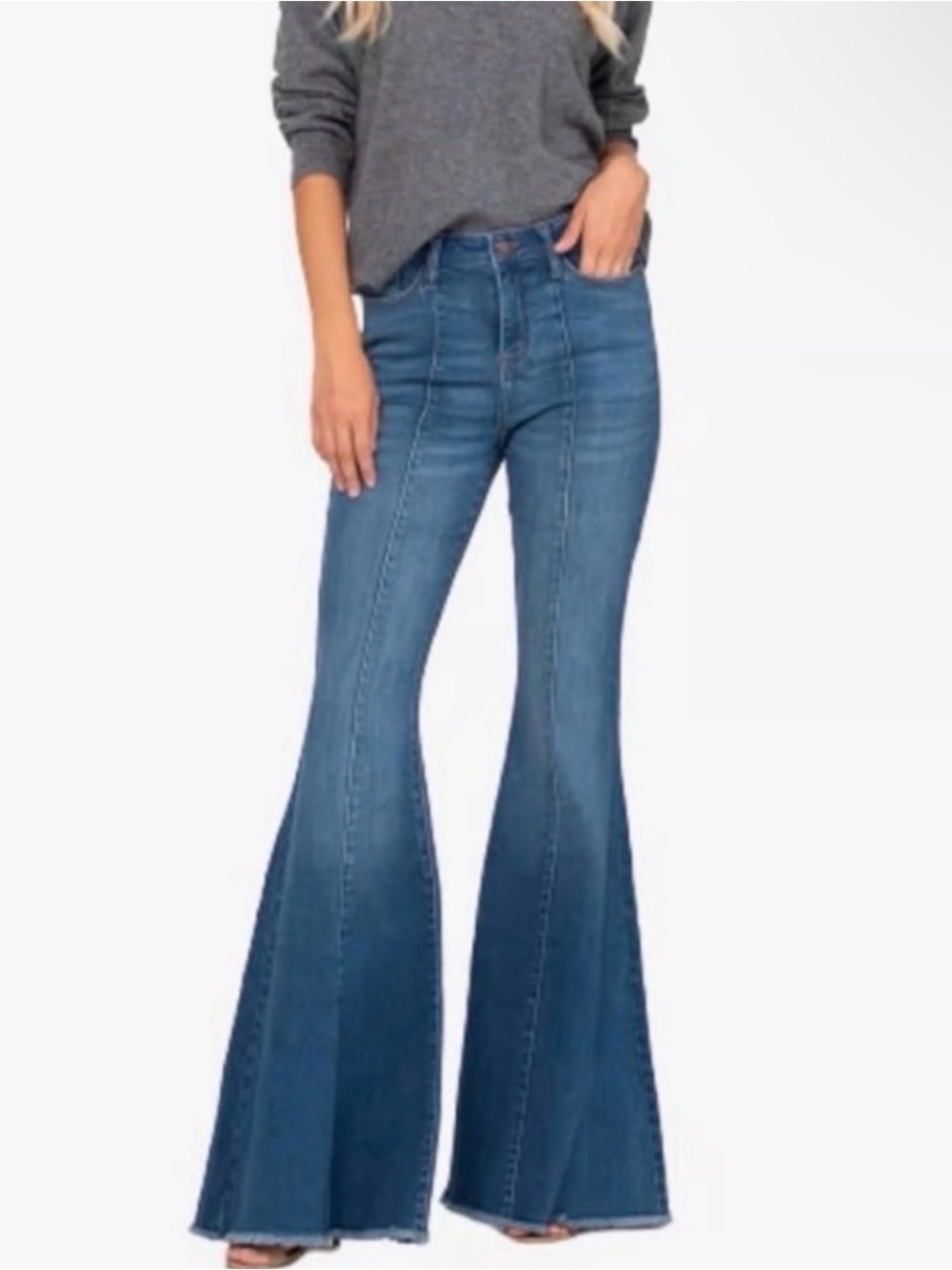 Judy Blue Medium Blue High-Rise Flare Jeans